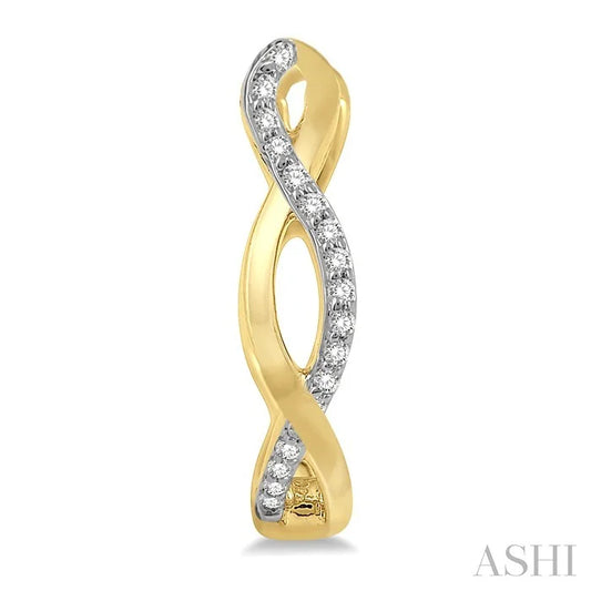 Twisted Diamond Fashion Hoop Earrings