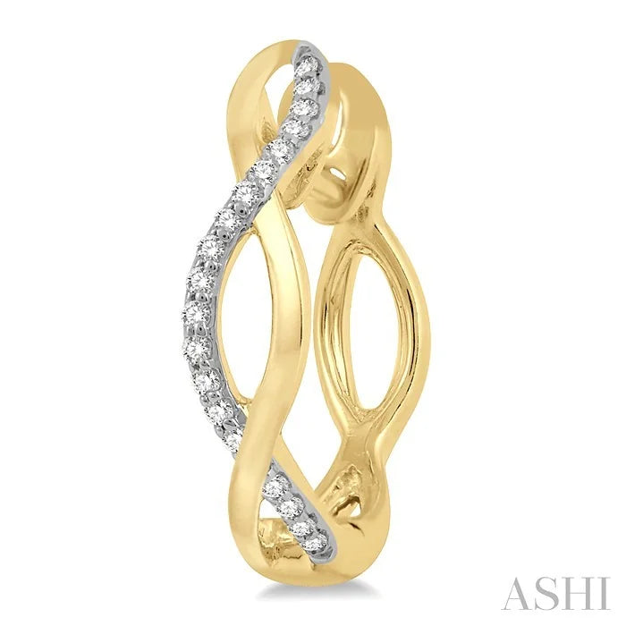 Twisted Diamond Fashion Hoop Earrings