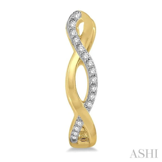 Twisted Diamond Fashion Hoop Earrings