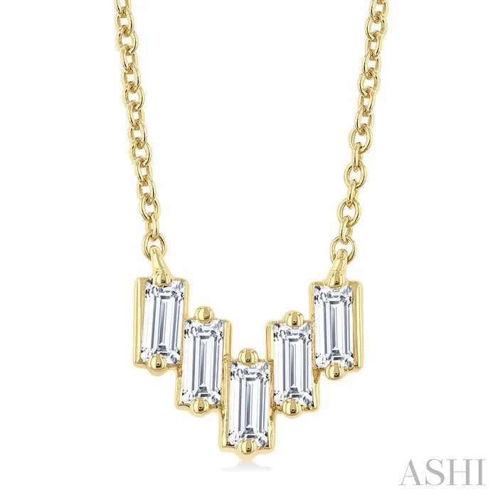 Baguette Diamond Fashion Necklace