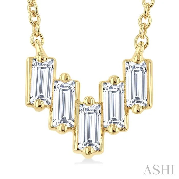 Baguette Diamond Fashion Necklace