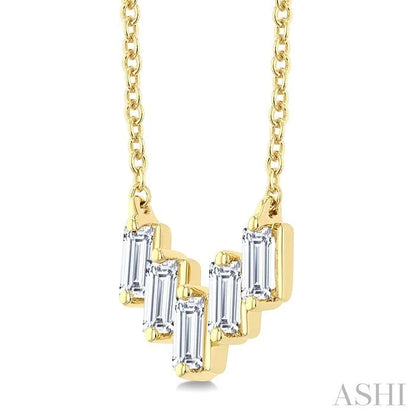Baguette Diamond Fashion Necklace