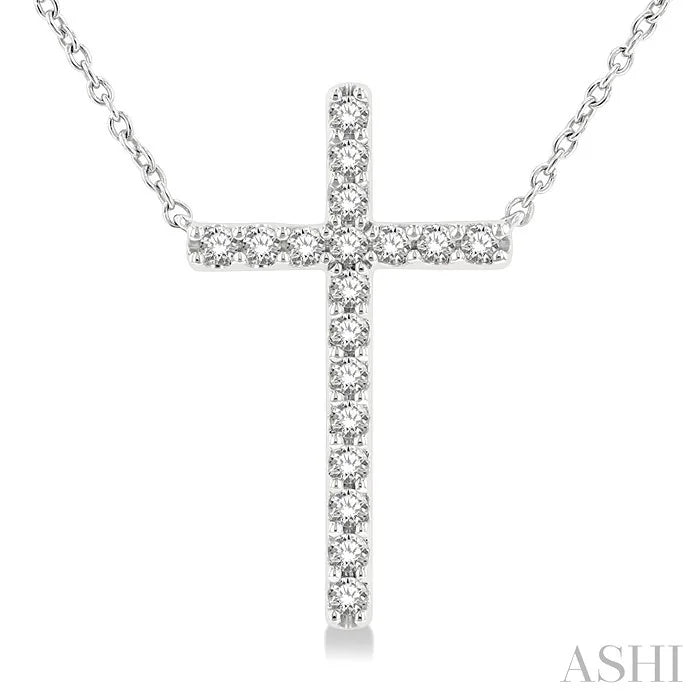 Cross Diamond Fashion Station Necklace