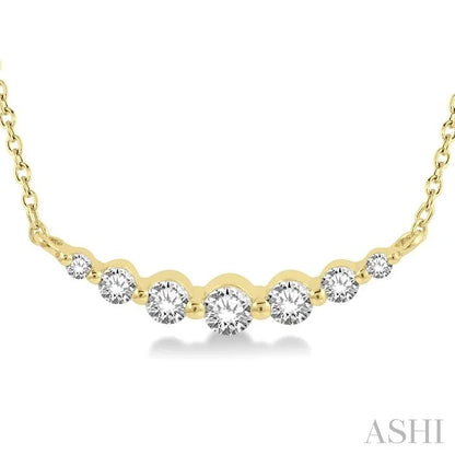 Graduated Diamond Fixed Smile Necklace