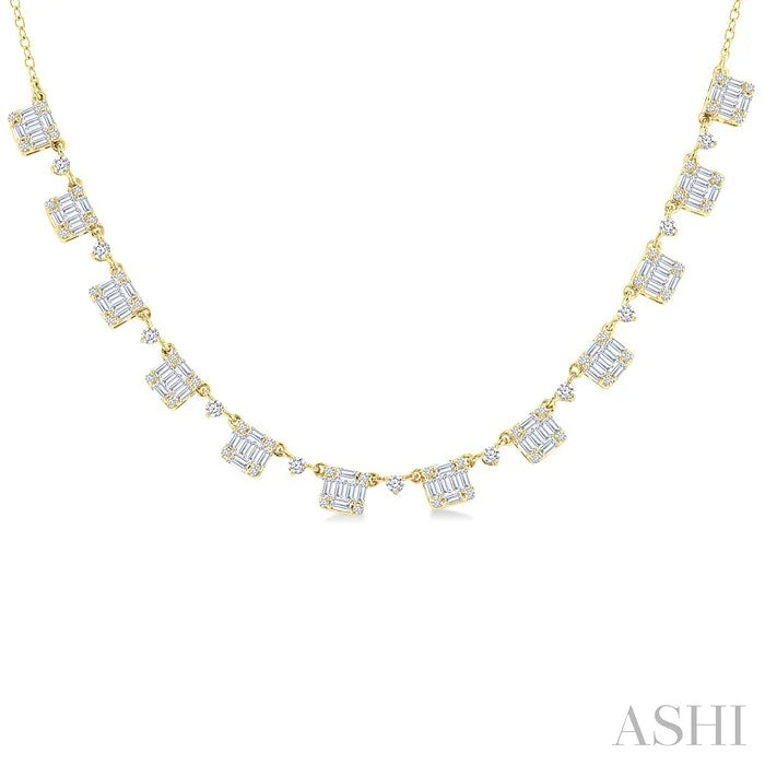 Halfway Fusion Diamond Necklace