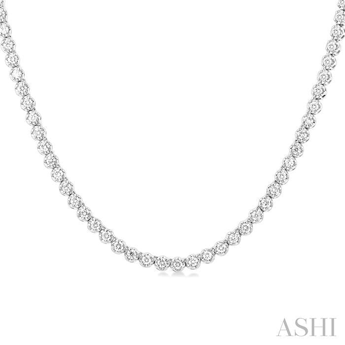 Illusion Diamond Tennis Necklace