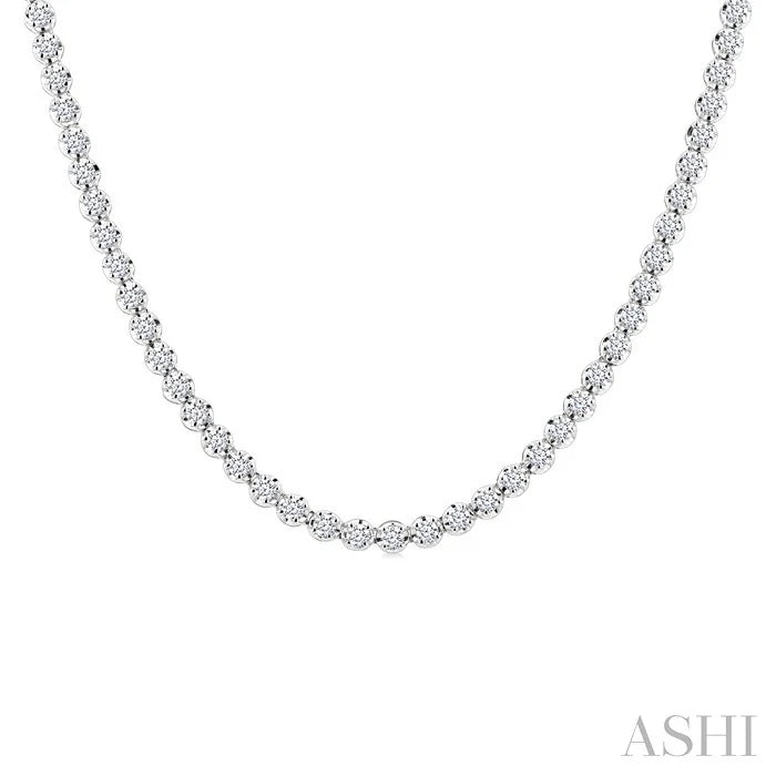 Illusion Diamond Tennis Necklace