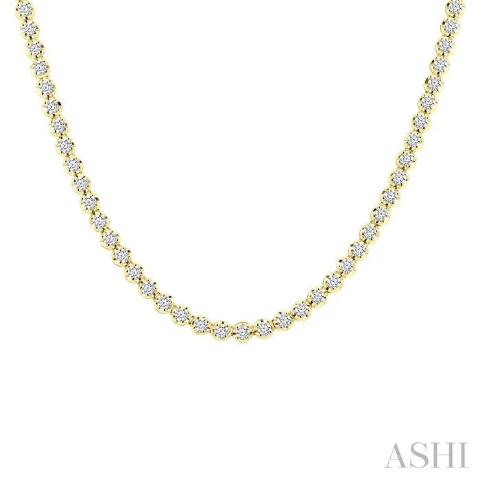 Illusion Diamond Tennis Necklace