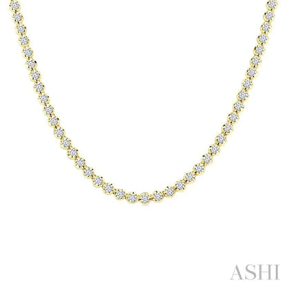 Illusion Diamond Tennis Necklace