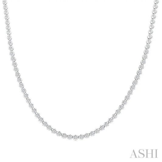 Illusion Diamond Tennis Necklace
