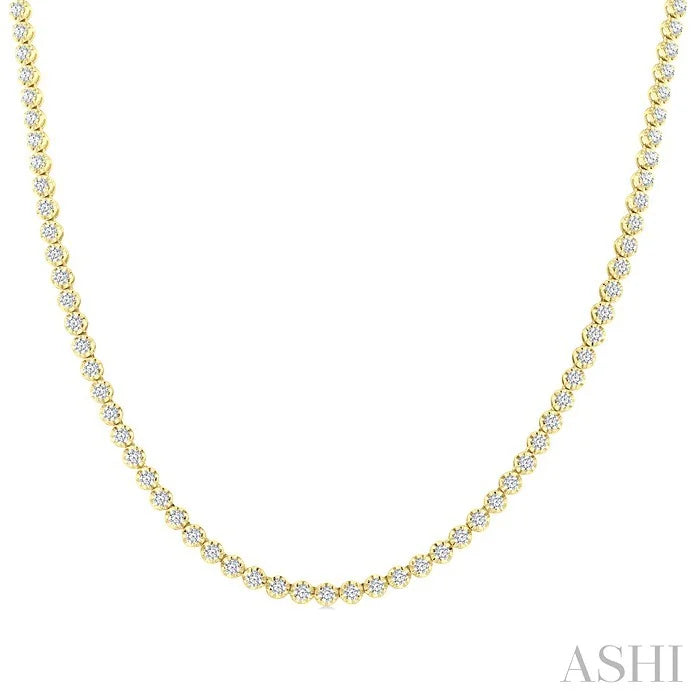 Illusion Diamond Tennis Necklace