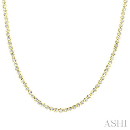 Illusion Diamond Tennis Necklace