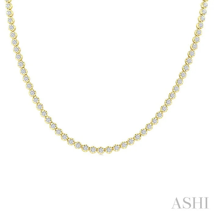 Illusion Diamond Tennis Necklace