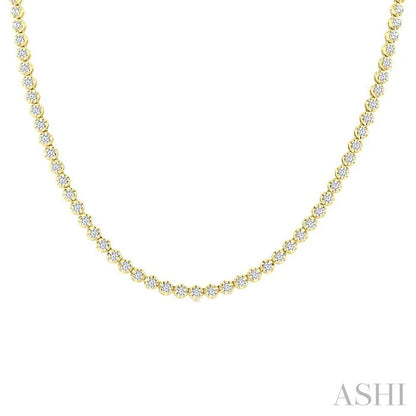 Illusion Diamond Tennis Necklace