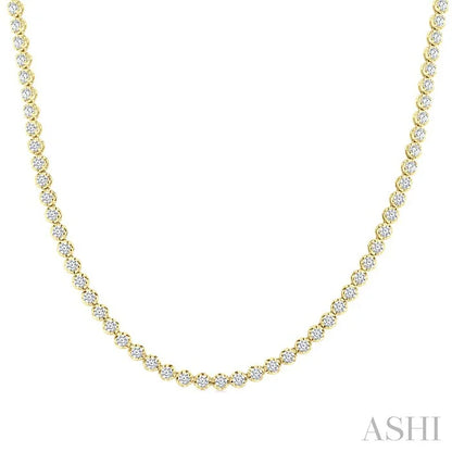 Illusion Diamond Tennis Necklace