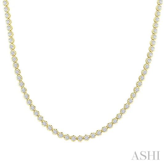 Illusion Diamond Tennis Necklace