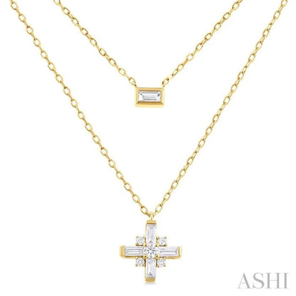 Baguette Diamond Layered Necklace