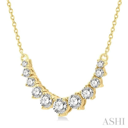 Graduated Diamond Smile Necklace