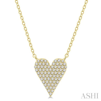 Pave-Set Heart Shape Diamond Pendant