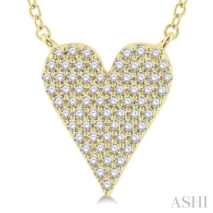 Pave-Set Heart Shape Diamond Pendant