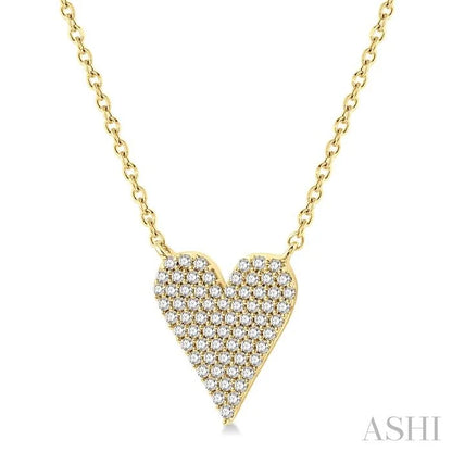 Pave-Set Heart Shape Diamond Pendant