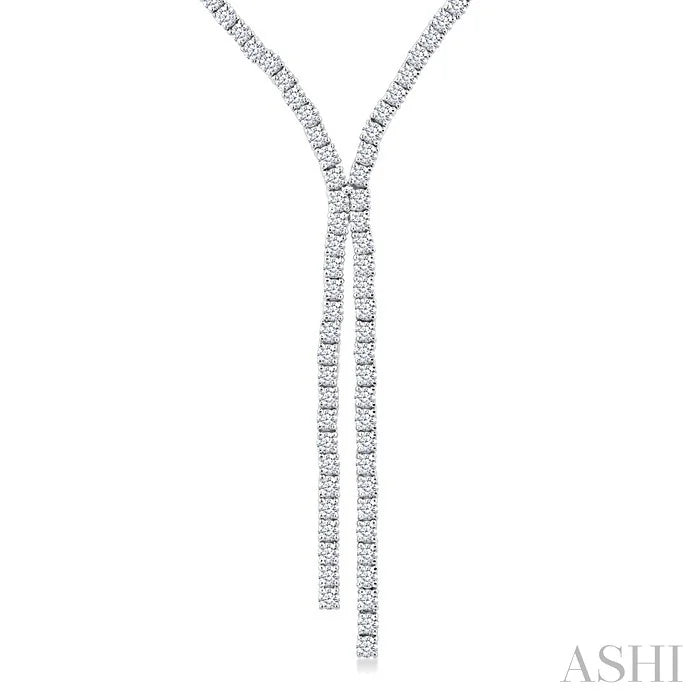 Diamond Tennis Y Necklace