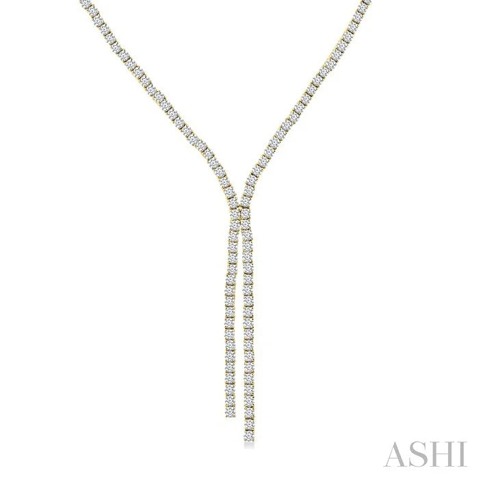 Diamond Tennis Y Necklace
