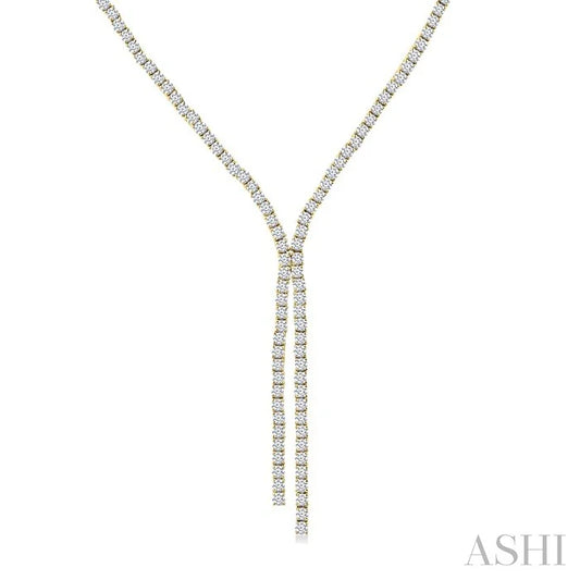 Diamond Tennis Y Necklace