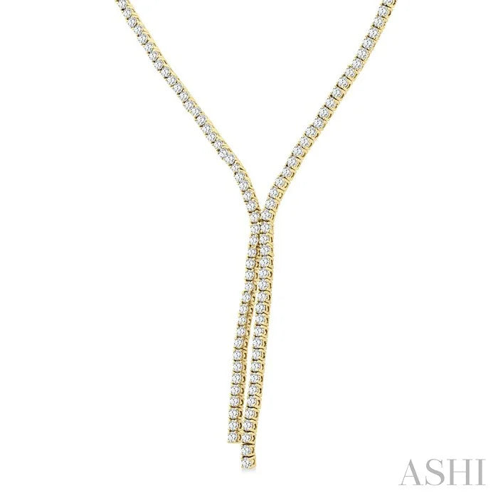 Diamond Tennis Y Necklace