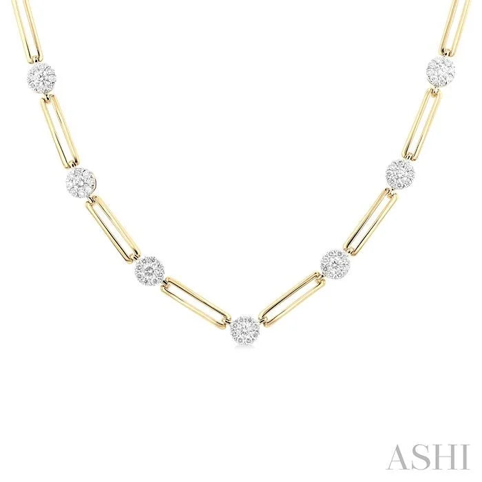 Paperclip Lovebright Diamond Necklace