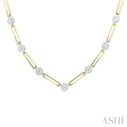 Paperclip Lovebright Diamond Necklace