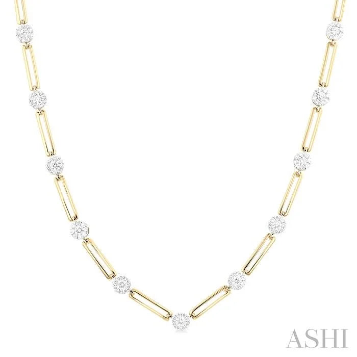 Paperclip Lovebright Diamond Necklace