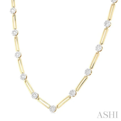 Paperclip Lovebright Diamond Necklace