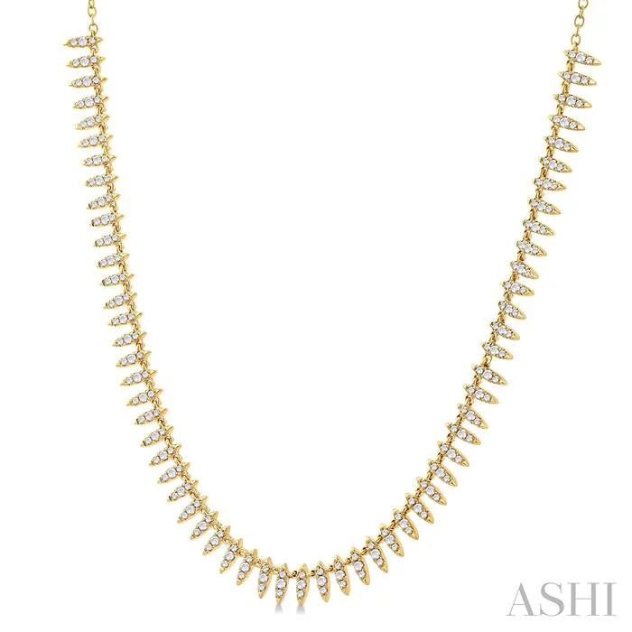 Spike Diamond Fashion Necklace