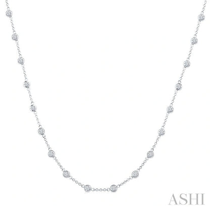 Bezel Set Diamond Station Necklace