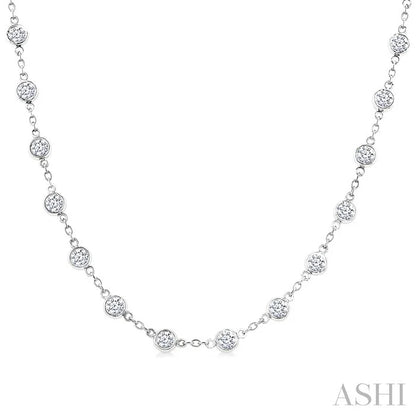 Bezel Set Diamond Station Necklace