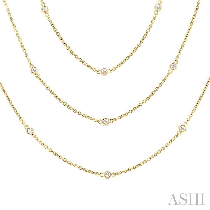 Diamond Station Long Necklace