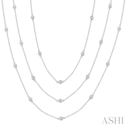 Diamond Station Long Necklace