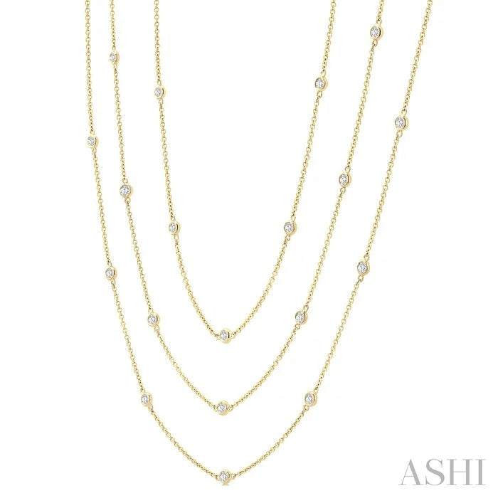 Diamond Station Long Necklace