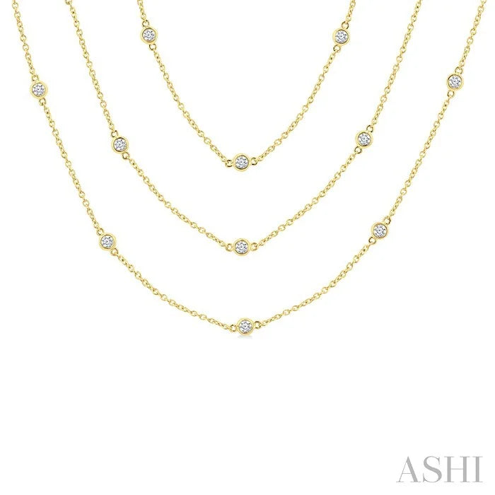 Diamond Station Long Necklace