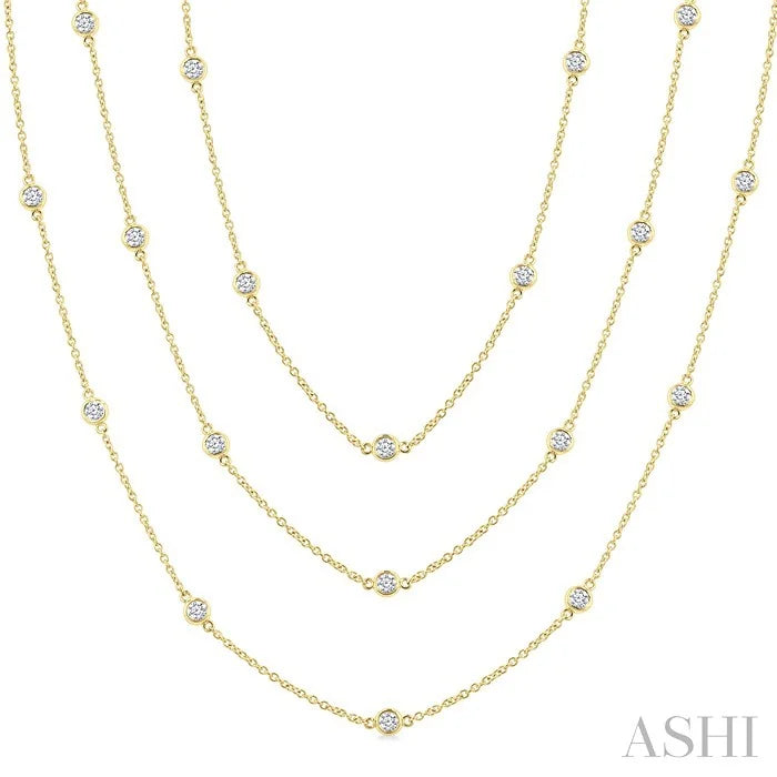 Diamond Station Long Necklace