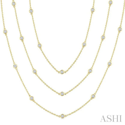 Diamond Station Long Necklace