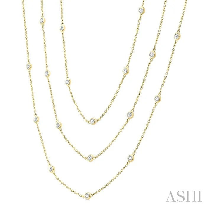 Diamond Station Long Necklace