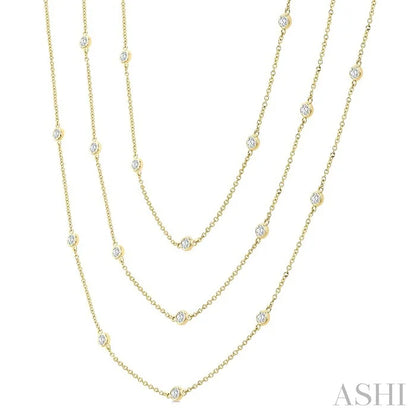Diamond Station Long Necklace