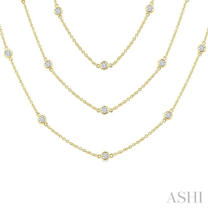 Diamond Station Long Necklace