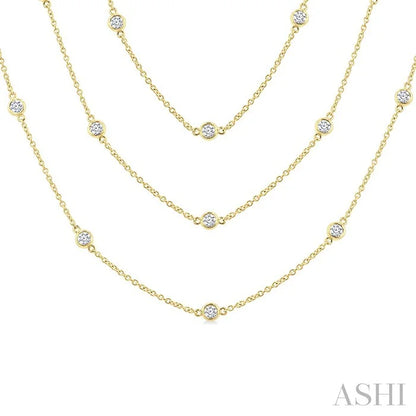 Diamond Station Long Necklace