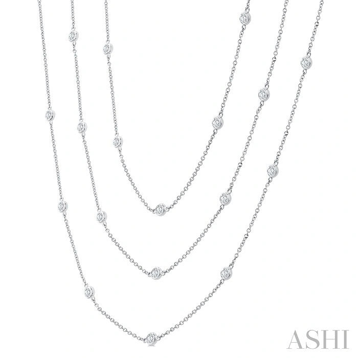 Diamond Station Long Necklace
