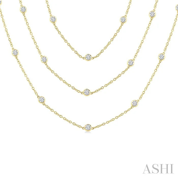 Diamond Station Long Necklace