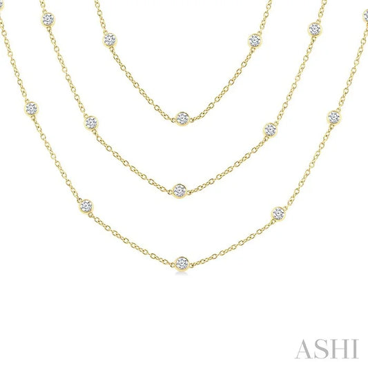 Diamond Station Long Necklace