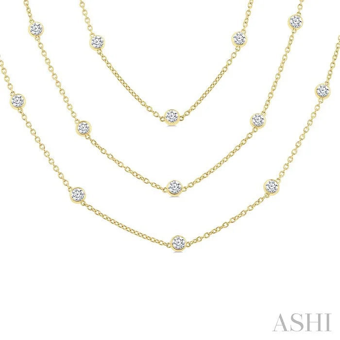 Diamond Station Long Necklace
